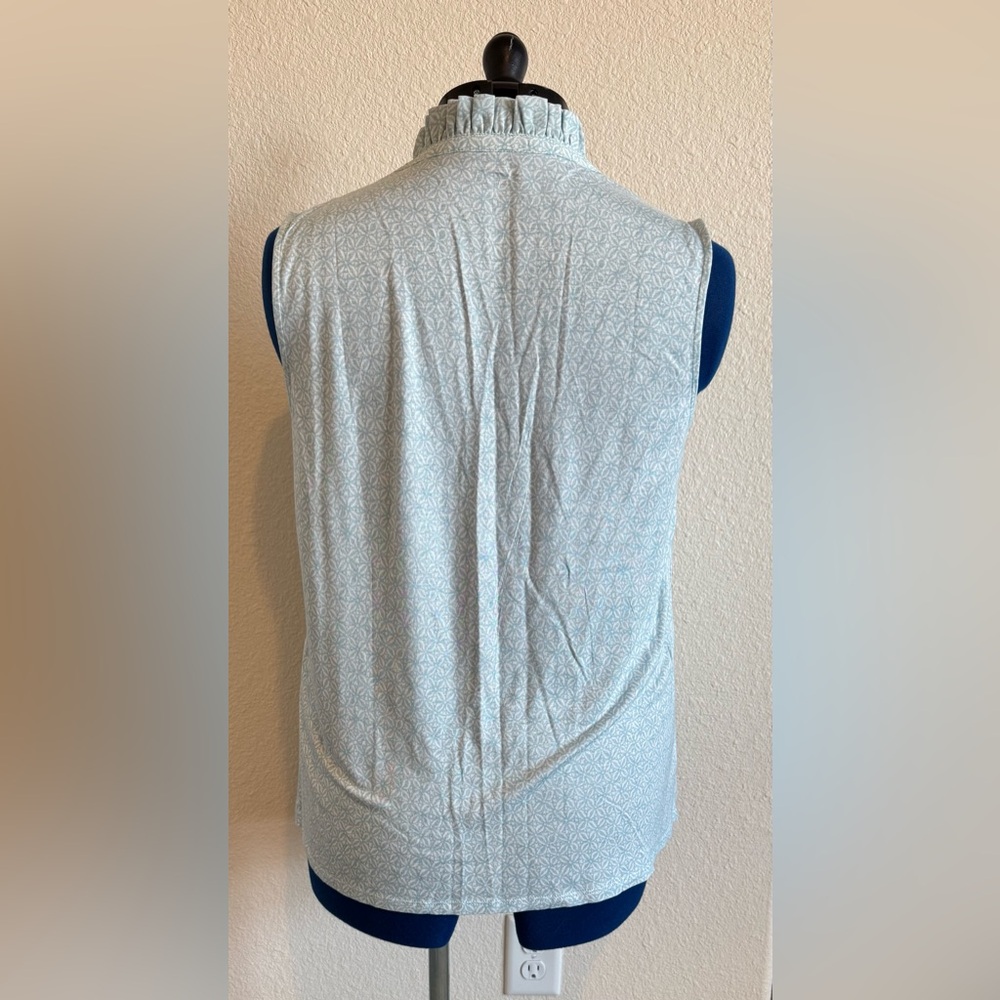 LOFT Outlet Light Blue Geometric Tank Top - Picture 3 of 3